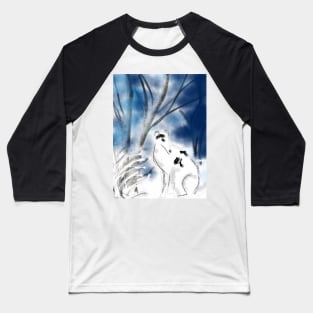 Beautiful Borzoi in Snow Baseball T-Shirt